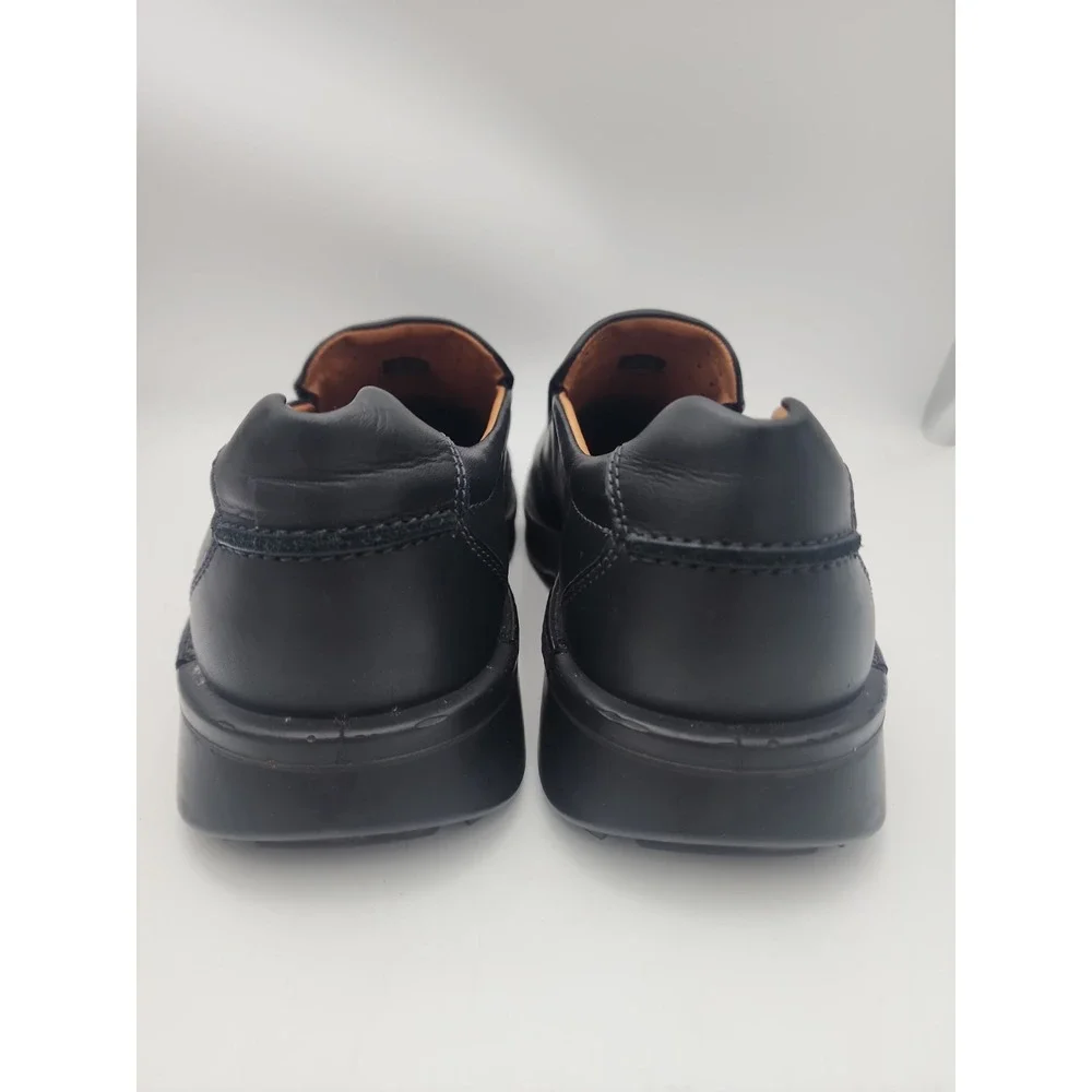 Ecco Fusion II Slip-On Loafers Black Leather Mens  Sz 44